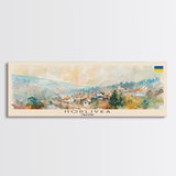 Horlivka Ukraine Wall Art, Panoramic Travel Poster, Panoramic Framed Canvas Print, City Wall Art, Wall Hanging Home Decor, Travel Art