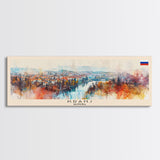 Kranj Slovenia Wall Art, Panoramic Travel Poster, Panoramic Framed Canvas Print, City Wall Art, Wall Hanging Home Decor, Travel Art