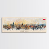 Radom Poland Travel Print Wall Art, Panoramic City Art, Travel Art, Wall Decor, Vacation Gift, Framed Canvas Print Or Metal Art
