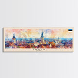 Tartu Estonia Wall Art, Panoramic Travel Poster, Panoramic Framed Canvas Print, City Wall Art, Wall Hanging Home Decor, Travel Art
