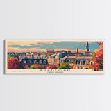 Bradford United Kingdom Travel Print Wall Art, Panoramic City Art, Travel Art, Wall Decor, Vacation Gift, Framed Canvas Print Or Metal Art