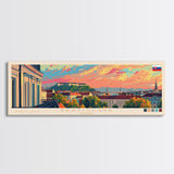 Bratislava Slovakia Wall Art, Panoramic Travel Poster, Panoramic Framed Canvas Print, City Wall Art, Wall Hanging Home Decor, Travel Art