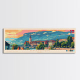 Drammen Norway Travel Print Wall Art, Panoramic City Art, Travel Art, Wall Decor, Vacation Gift, Framed Canvas Print Or Metal Art