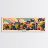 Kolding Denmark Travel Print Wall Art, Panoramic City Art, Travel Art, Wall Decor, Vacation Gift, Framed Canvas Print Or Metal Art