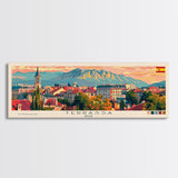 Terrassa Spain Wall Art, Panoramic Travel Poster, Panoramic Framed Canvas Print, City Wall Art, Wall Hanging Home Decor, Travel Art