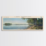 Lake Tawakoni Texas Framed Canvas Print, Lake House Decor, Panoramic Wall Art, Travel Poster, Stunning Landscape Painting, Bedroom Decor