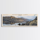 Priest Lake Idaho Framed Canvas Print, Lake House Decor, Panoramic Wall Art, Travel Poster, Beautiful Landscape Painting, Living Room Decor