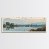 Ross Barnett Reservoir Mississippi Framed Canvas Print, Lake House Decor, Panoramic Wall Art, Travel Poster, Scenic Landscape Painting, Home Decor