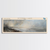 Tatinnai Lake Panoramic Wall Art, Framed Canvas Print, Lake House Decor, Travel Poster, Beautiful Lake Scene, Living Room Decor, Home Decoration