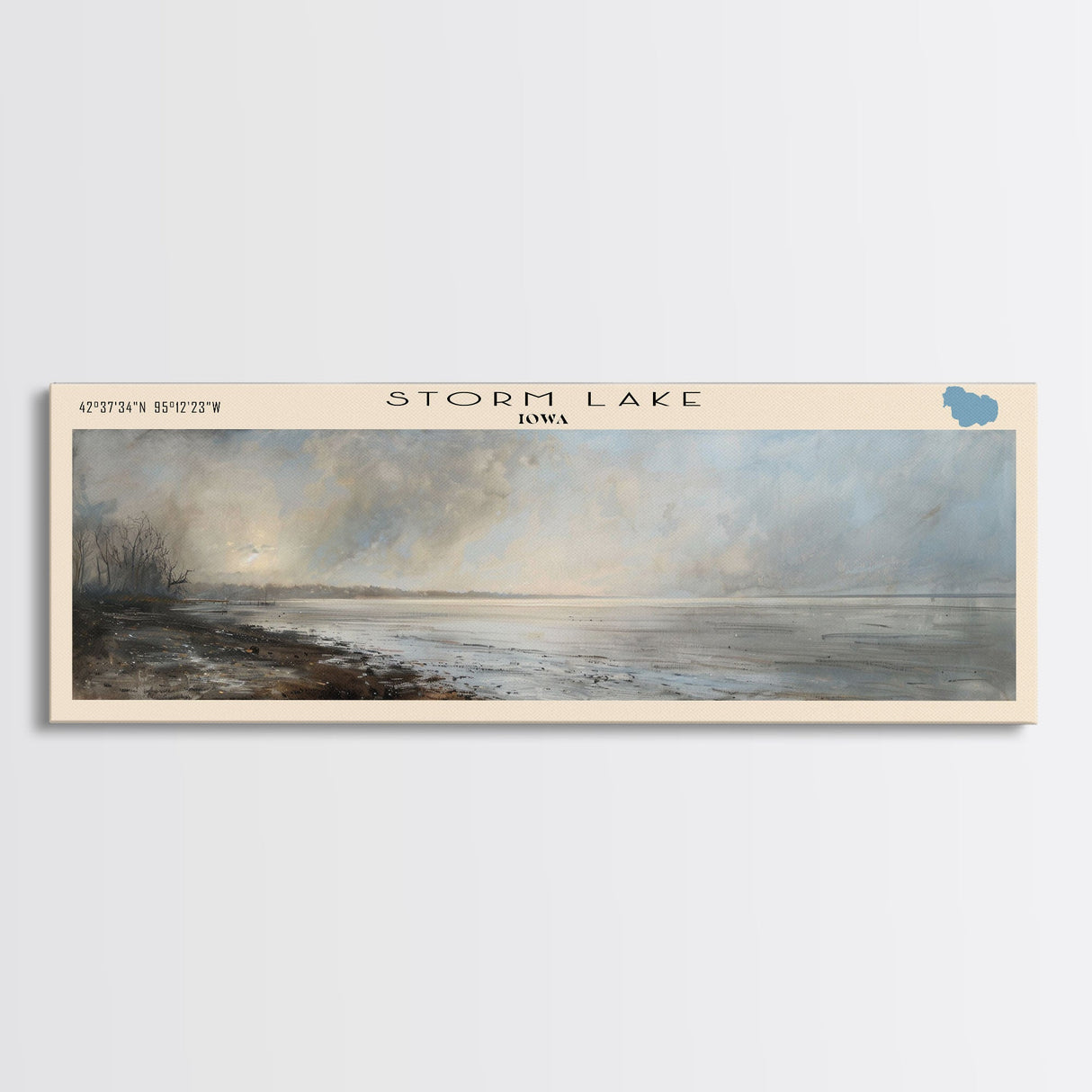 Tatinnai Lake Panoramic Wall Art, Framed Canvas Print, Lake House Decor, Travel Poster, Beautiful Lake Scene, Living Room Decor, Home Decoration