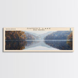 Teshekpuk Lake Panoramic Wall Art, Framed Canvas Print, Lake House Decor, Travel Poster, Scenic Lake Scene, Bedroom Decor, Home Art