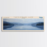 Tony Grove Lake Utah Panoramic Wall Art, Framed Canvas Print, Lake House Decor, Travel Poster, Scenic Lake Scene, Bedroom Decor