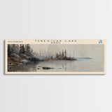 Trout Lake Canada Northwest Territories Panoramic Wall Art, Framed Canvas Print, Lake House Decor, Travel Poster, Beautiful Lake Scene, Home Decor