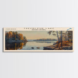 Ualik Lake Panoramic Wall Art, Framed Canvas Print, Lake House Decor, Travel Poster, Beautiful Lake Scene, Home Decor