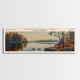 Ualik Lake Panoramic Wall Art, Framed Canvas Print, Lake House Decor, Travel Poster, Beautiful Lake Scene, Home Decor