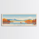 Great Sacandaga Lake New York Framed Canvas Print, Panoramic Art, Midcentury Modern, Pop Art, Bedroom Decor, Travel Poster, Lake House Art, Home Decor