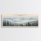 Black Forest Framed Canvas Print Travel Poster | Wall Art | Home Decor | Gift For Travel Lover | Wall Hanging | Original Art