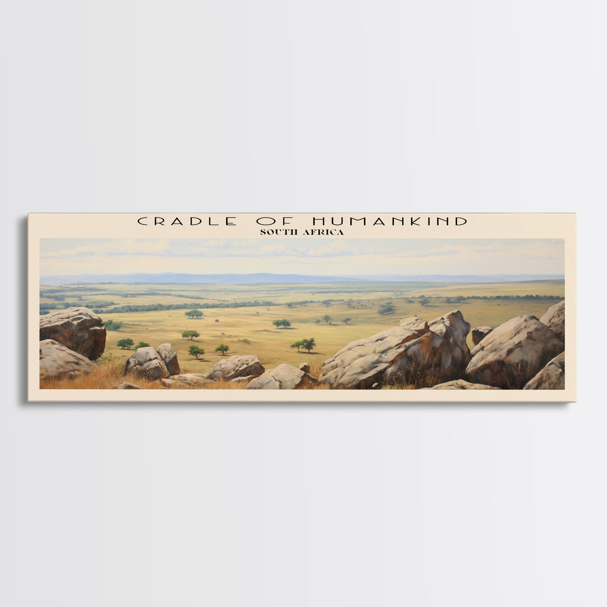 Cradle of Humankind Travel Poster Print, Framed Canvas Print, COUNTRY Travel Art, Wood Framed Art, Wall Hanging, Home Decor