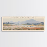 Hitachi Seaside Park COUNTRY | Framed Travel Poster Canvas Print | Trendy Wall Art | Watercolor Painting | Living Room Art | Unique Art