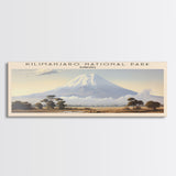 Kilimanjaro National Park Travel Print Wall Art, Travel Poster Print, Retro Style COUNTRY Home Decor, Wall Hanging, Travel Gift Idea, Unique Metal Art