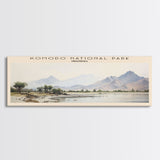 Komodo National Park Framed Canvas Print Travel Poster | Wall Art | Home Decor | Gift For Travel Lover | Wall Hanging | Original Art