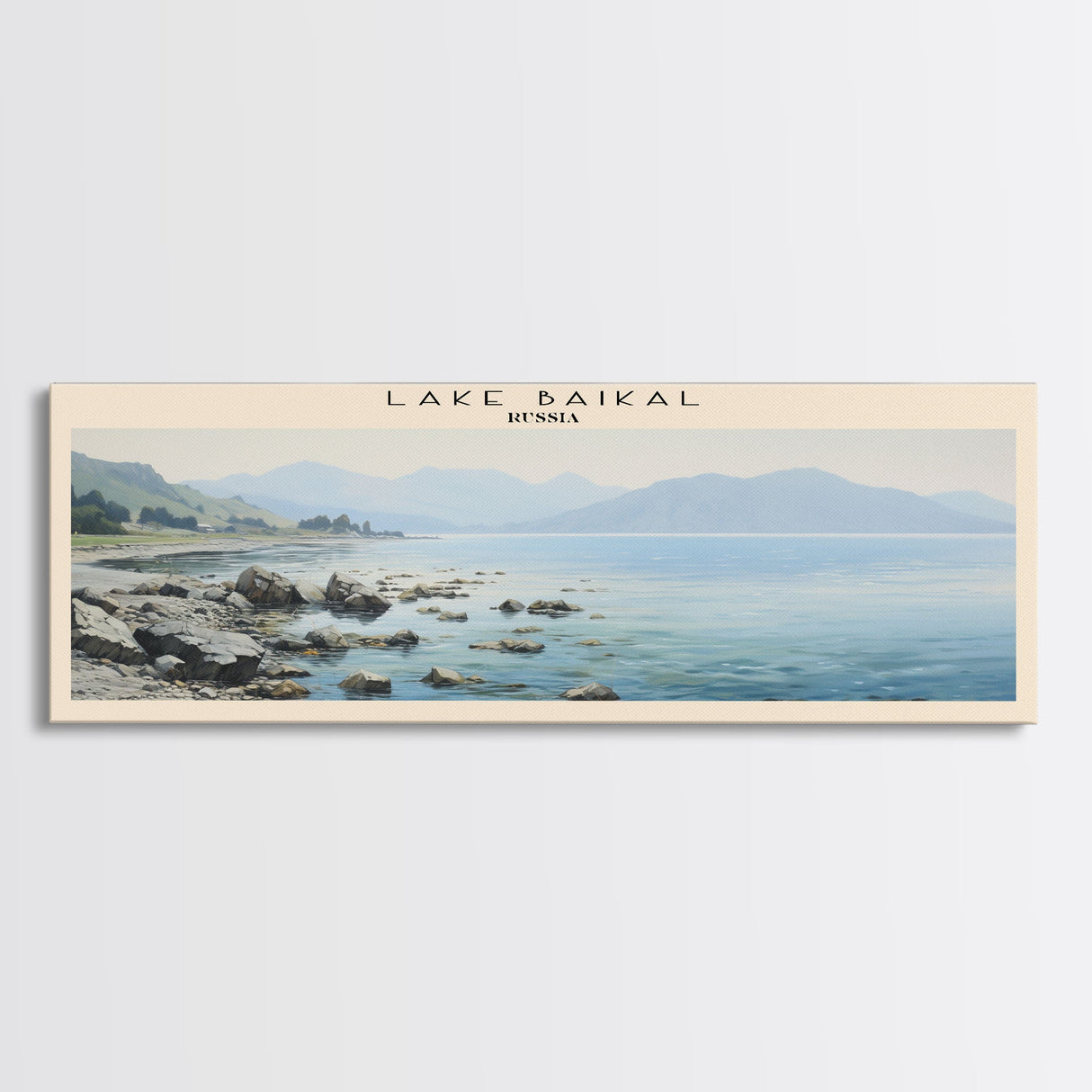 Lake Baikal Travel Poster Print, Framed Canvas Wall Art, Metal Wall Art, COUNTRY art, Gift For Him, Travel Wall Art, Travel Lover Gift