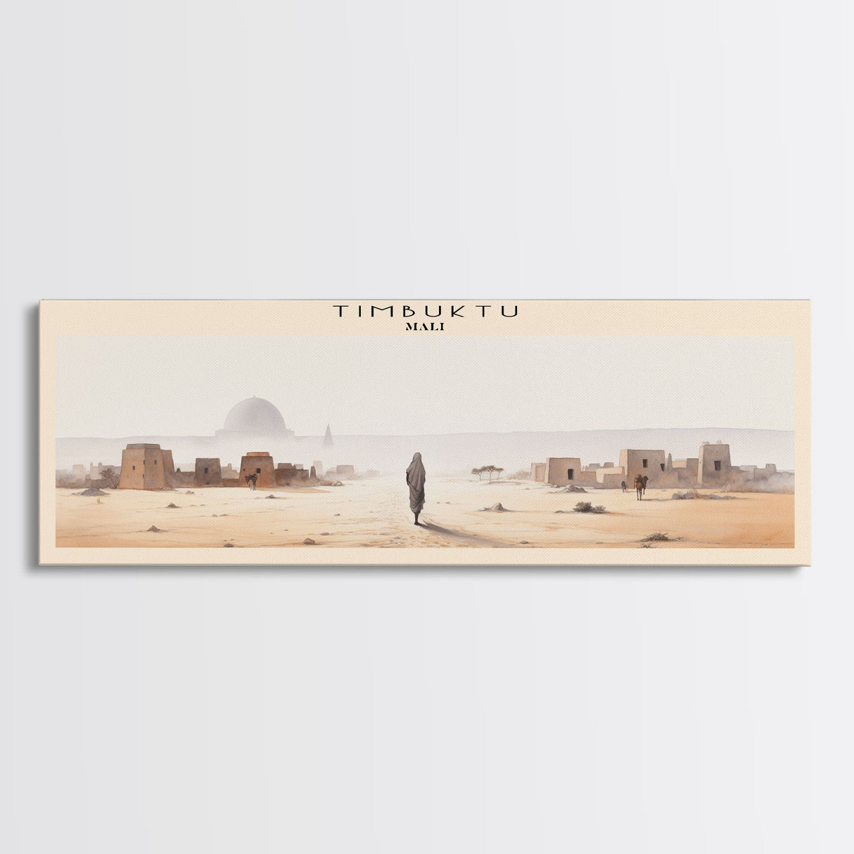 Timbuktu Framed Canvas Print Travel Poster | Wall Art | Home Decor | Gift For Travel Lover | Wall Hanging | Original Art
