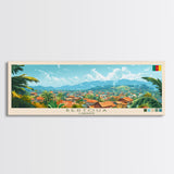 Bertoua, Cameroon Travel Poster Panoramic Canvas Print, Bertoua, Cameroon Painting, Cameroon Art, Bertoua Travel Art, Guest Room Painting