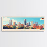 Bulawayo, Zimbabwe Travel Poster Panoramic Canvas Print, Bulawayo, Zimbabwe Painting, Zimbabwe Art, Bulawayo Travel Art, Guest Room Painting