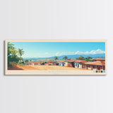 Cabinda, Angola Panoramic Travel Poster Canvas Print, Cabinda, Angola Painting, Angola Art, Cabinda Travel Art, Guest Room Painting