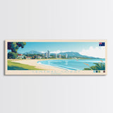 Central Coast, Australia Panoramic Travel Poster Canvas Print, Central Coast, Australia Painting, Australia Art, Central Coast Panoramic Travel Art, Travel Painting
