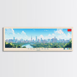 Changsha, China Panoramic Travel Poster Canvas Print, Changsha, China Painting, China Art, Changsha Travel Art, Living Room Painting