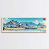 East London, South Africa Travel Poster Panoramic Canvas Print, East London, South Africa Painting, South Africa Art, East London Travel Art, Guest Room Painting