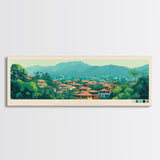 Kananga, Congo Travel Poster Panoramic Canvas Print, Kananga, Congo Painting, Congo Art, Kananga Travel Art, Guest Room Painting