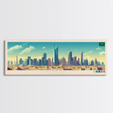 Panoramic Travel Poster Riyadh, Saudi Arabia Canvas Print, Riyadh, Saudi Arabia Painting, Saudi Arabia Art, Riyadh Travel Art, Guest Room Painting