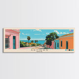 Artigas, Uruguay Panoramic Canvas Print, Artigas, Uruguay Painting, Uruguay Art, Artigas Travel Poster, Travel Art, Living Room Painting