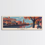 Bendigo, Australia Panoramic Canvas Print, Bendigo, Australia Painting, Australia Art, Bendigo Travel Poster, Travel Art, Guest Room Painting