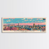 Bloemfontein, South Africa Panoramic Canvas Print, Bloemfontein, South Africa Painting, South Africa Art, Bloemfontein Travel Poster, Travel Art, Guest Room Painting