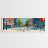 Brantford, Canada Panoramic Canvas Print, Brantford, Canada Painting, Canada Art, Brantford Travel Poster, Travel Art, Living Room Painting