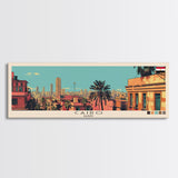 Cairo, Egypt Panoramic Canvas Print, Cairo, Egypt Painting, Egypt Art, Cairo Travel Poster, Travel Art, Housewarming Gift