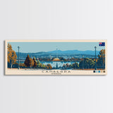 Canberra, Australia Panoramic Canvas Print, Canberra, Australia Painting, Australia Art, Canberra Travel Poster, Travel Art, Guest Room Painting