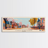 Chelmsford, England Panoramic Canvas Print, Chelmsford, England Painting, England Art, Chelmsford Travel Poster, Travel Art, Guest Room Painting