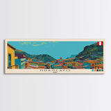 Huancayo, Peru Panoramic Canvas Print, Huancayo, Peru Painting, Peru Art, Huancayo Travel Poster, Travel Art, Living Room Painting