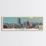 Kaohsiung, Taiwan Panoramic Canvas Print, Kaohsiung, Taiwan Painting, Taiwan Art, Kaohsiung Travel Poster, Travel Art, Vacation Gift