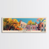 Paysandu, Uruguay Panoramic Canvas Print, Paysandu, Uruguay Painting, Uruguay Art, Paysandu Travel Poster, Travel Art, Housewarming Gift