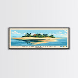 Benguerra Island, Mozambique Panoramic Print, Vacation Gift, Mozambique Wall Art, Beach Painting, Beach Decor, Large Wall Art, Wood Frame Art