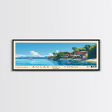 Bocas del Toro , Panamá Panoramic Beach Print, Vacation Gift, Panamá Wall Art, Beach Painting, Beach Decor, Beach Painting