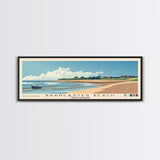 Brancaster Beach, United Kingdom Panoramic Beach Print, Vacation Gift, United Kingdom Wall Art, Framed Canvas Print, Framed Beach Painting