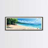 Champagne Beach, Vanuatu Panoramic Beach Print, Vacation Gift, Vanuatu Wall Art, Framed Canvas Print, Framed Beach Painting