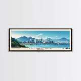 Cheung Sha, Hong Kong Panoramic Print, Vacation Gift, Hong Kong Wall Art, Beach Painting, Beach Decor, Large Wall Art, Wood Frame Art